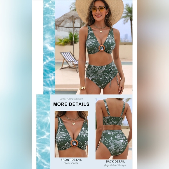 BMJL Women's High Waisted Bikini #1227 - Picture 10 of 11